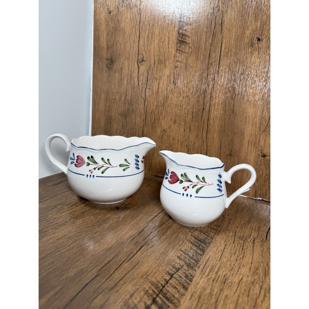 Nikko Provincial Designs Avondale Creamer/syrup/gravy Pitchers Floral Design
